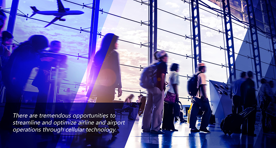 5g technology infrastructure for airline and airport operations